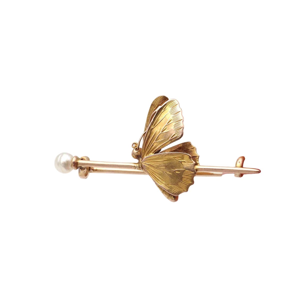 Broche Épingle en or jaune et perle - Castafiore