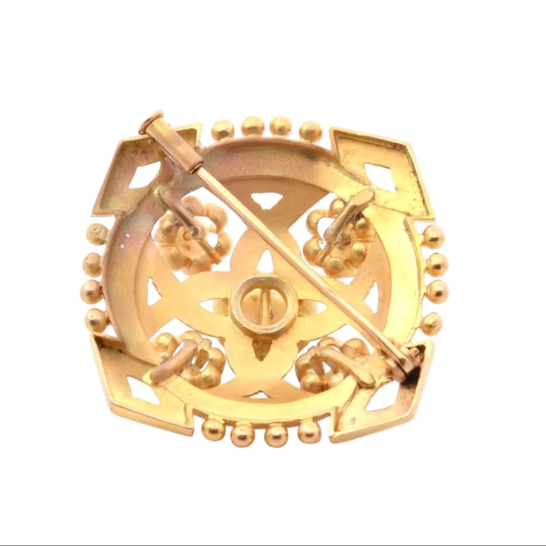 Broche Épingle en or jaune et perles - Castafiore