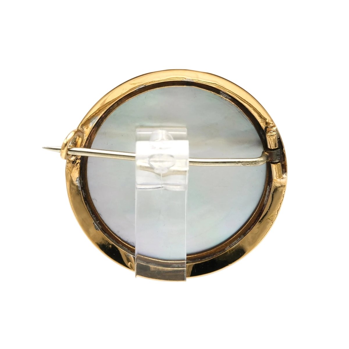 Broche Épingle en or jaune et porcelaine - Castafiore