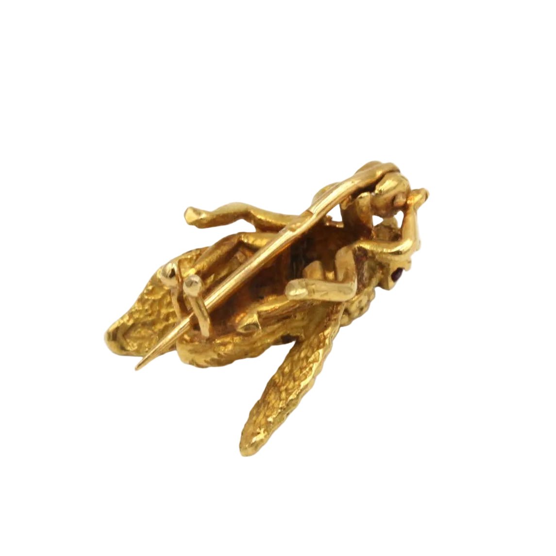 Broche Épingle en or jaune et rubis - Castafiore