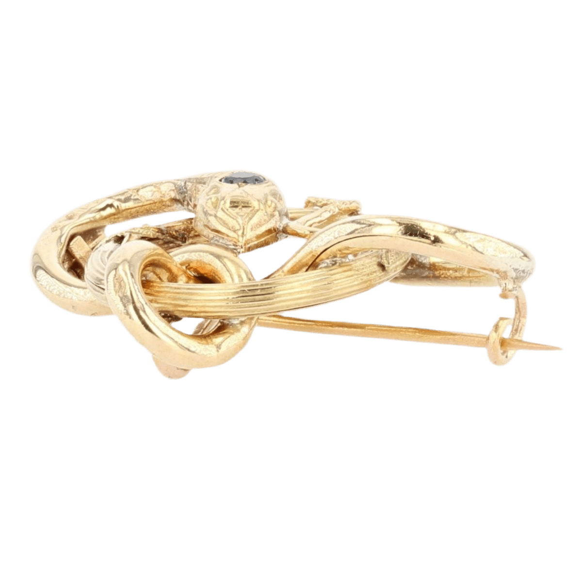 Broche Épingle en or jaune et saphir - Castafiore