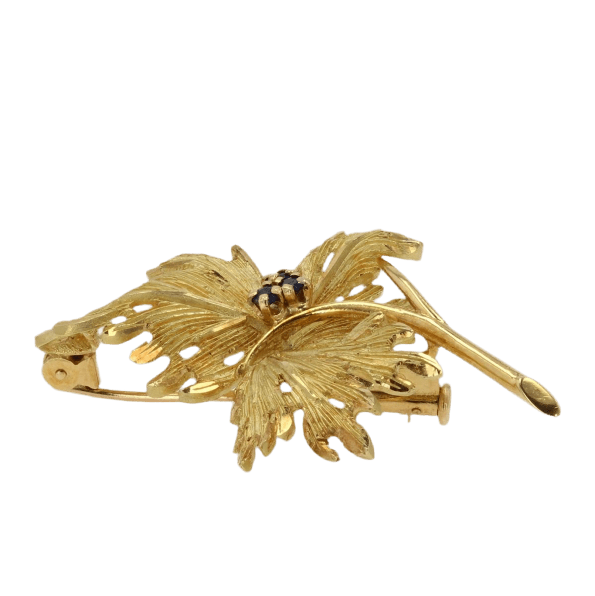 Broche Épingle en or jaune et saphirs - Castafiore