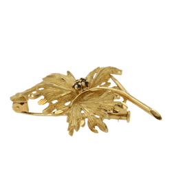Broche Épingle en or jaune et saphirs - Castafiore
