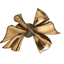 Broche Épingle en or jaune, or blanc et diamants - Castafiore