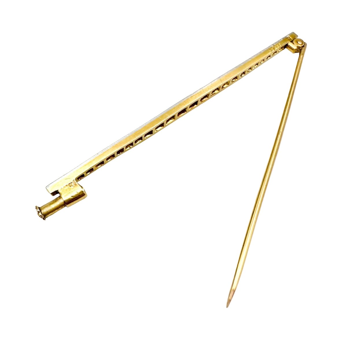 Broche Épingle en or jaune, or blanc, platine et diamants - Castafiore