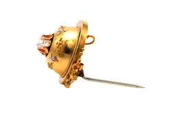 Broche Épingle en or jaune, perles et diamant - Castafiore