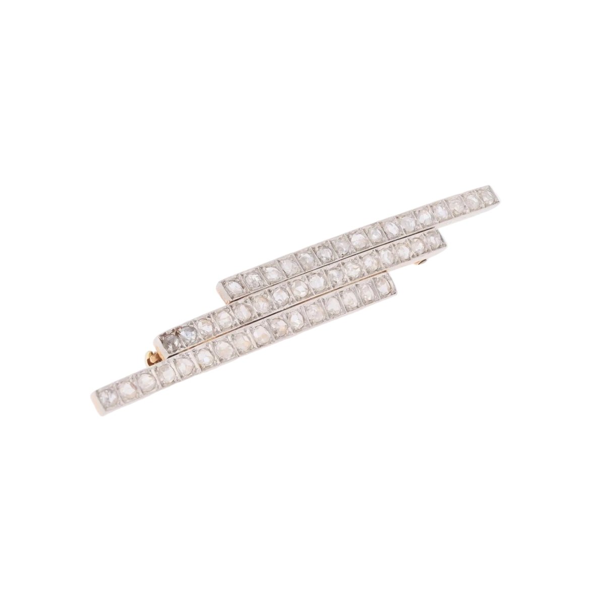 Broche Épingle en or jaune, platine et diamants - Castafiore