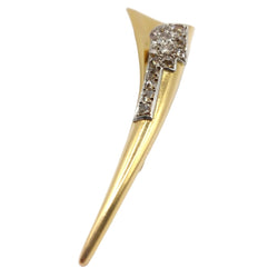 Broche Épingle en or jaune, platine et diamants - Castafiore