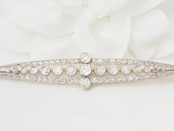 Broche Épingle en or jaune, platine et diamants - Castafiore