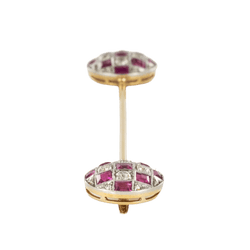 Broche Épingle en or jaune, platine, rubis et diamants - Castafiore