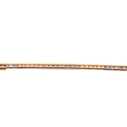 Broche Épingle en or jaune, saphirs et diamants - Castafiore