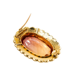 Broche Épingle en or jaune, topaze et perles - Castafiore