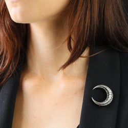 Broche Épingle en or rose, argent et diamants - Castafiore