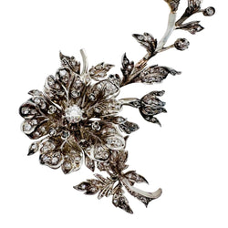 Broche Épingle en or rose, argent et diamants - Castafiore