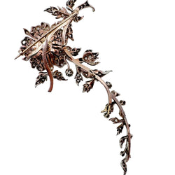 Broche Épingle en or rose, argent et diamants - Castafiore