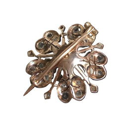 Broche Épingle en or rose, argent et diamants - Castafiore