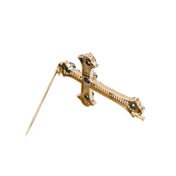 Broche Épingle en or rose, argent et diamants - Castafiore