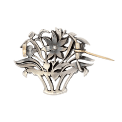 Broche Épingle en or rose, argent et diamants - Castafiore
