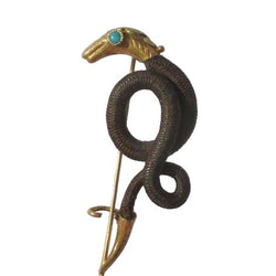 Broche Épingle en or rose et turquoise - Castafiore