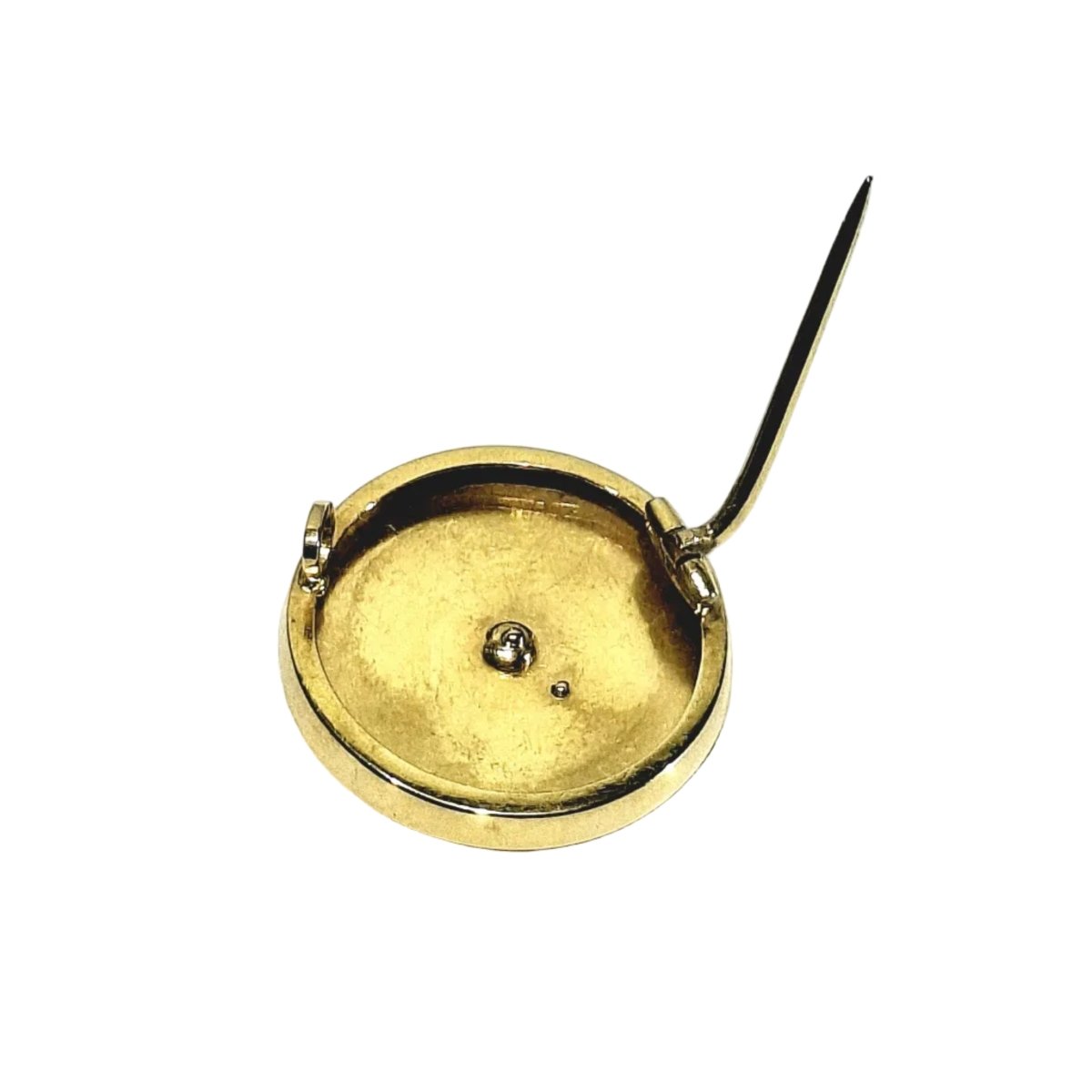 Broche Épingle en or rose, oeil - de - tigre et diamants - Castafiore