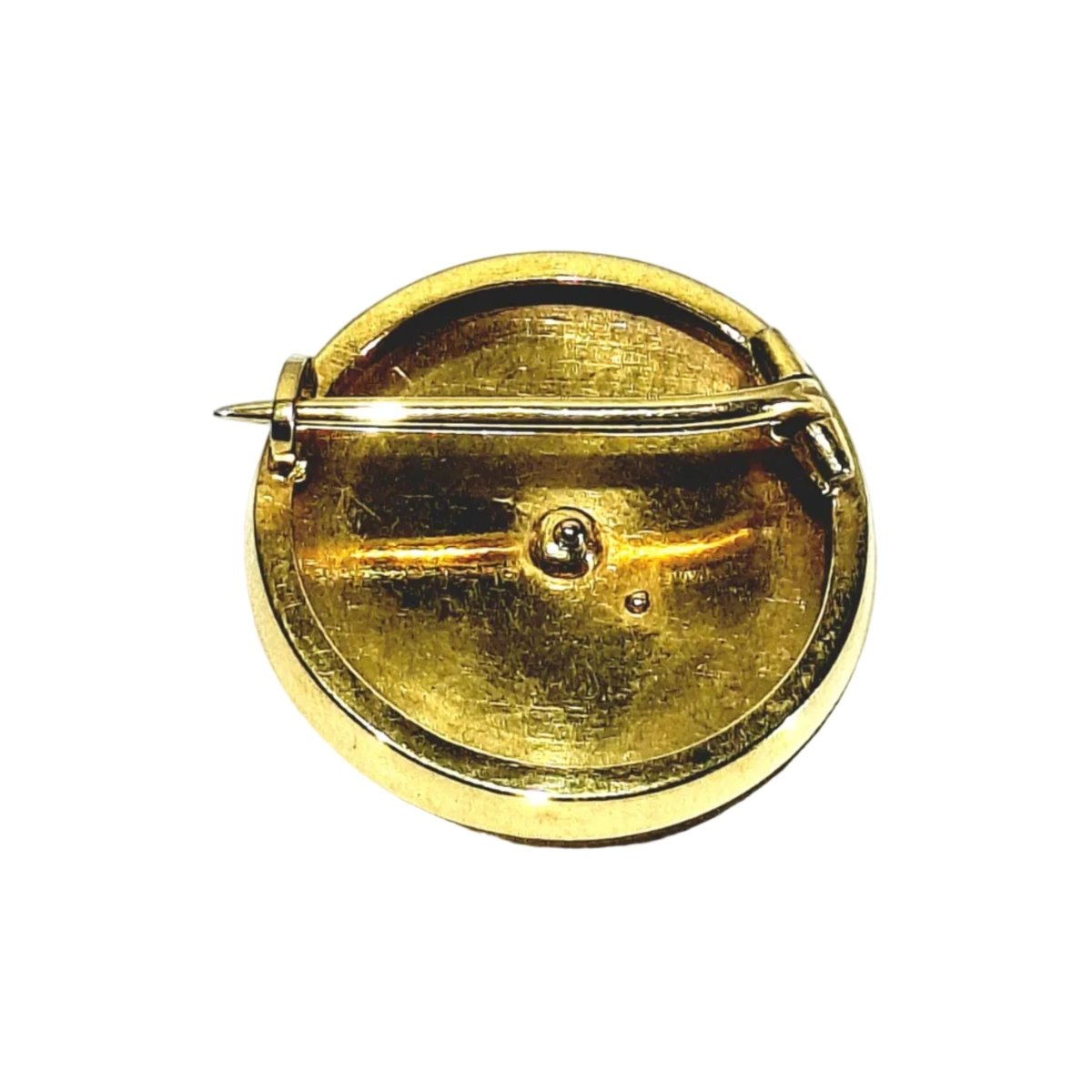 Broche Épingle en or rose, oeil - de - tigre et diamants - Castafiore