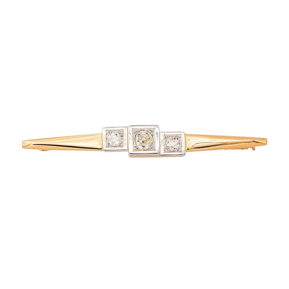 Broche Épingle en or rose, or blanc et diamants - Castafiore