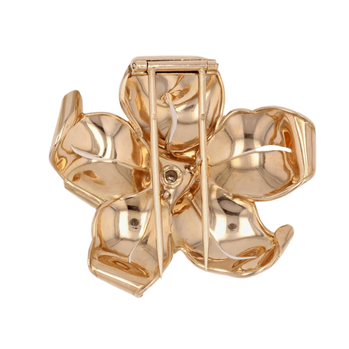 Broche Épingle en or rose, rubis et diamant - Castafiore