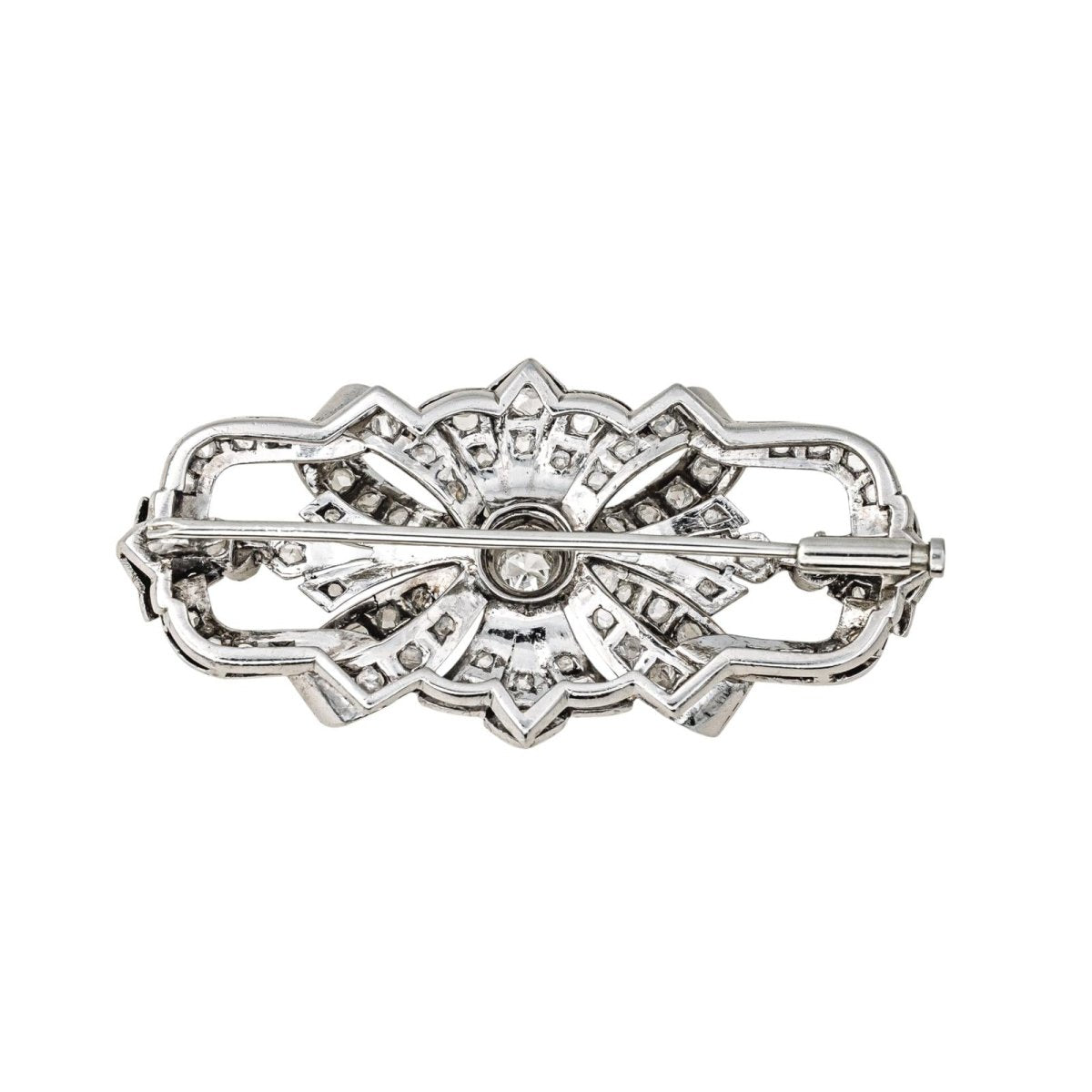 Broche Épingle en palladium et diamants - Castafiore