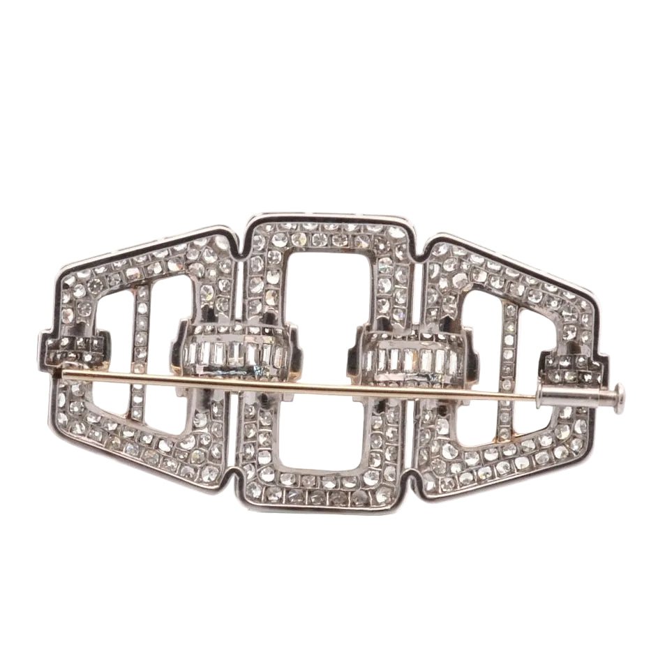 Broche Épingle en platine et diamants - Castafiore