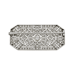 Broche Épingle en platine et diamants - Castafiore