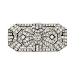 Broche Épingle en platine et diamants - Castafiore
