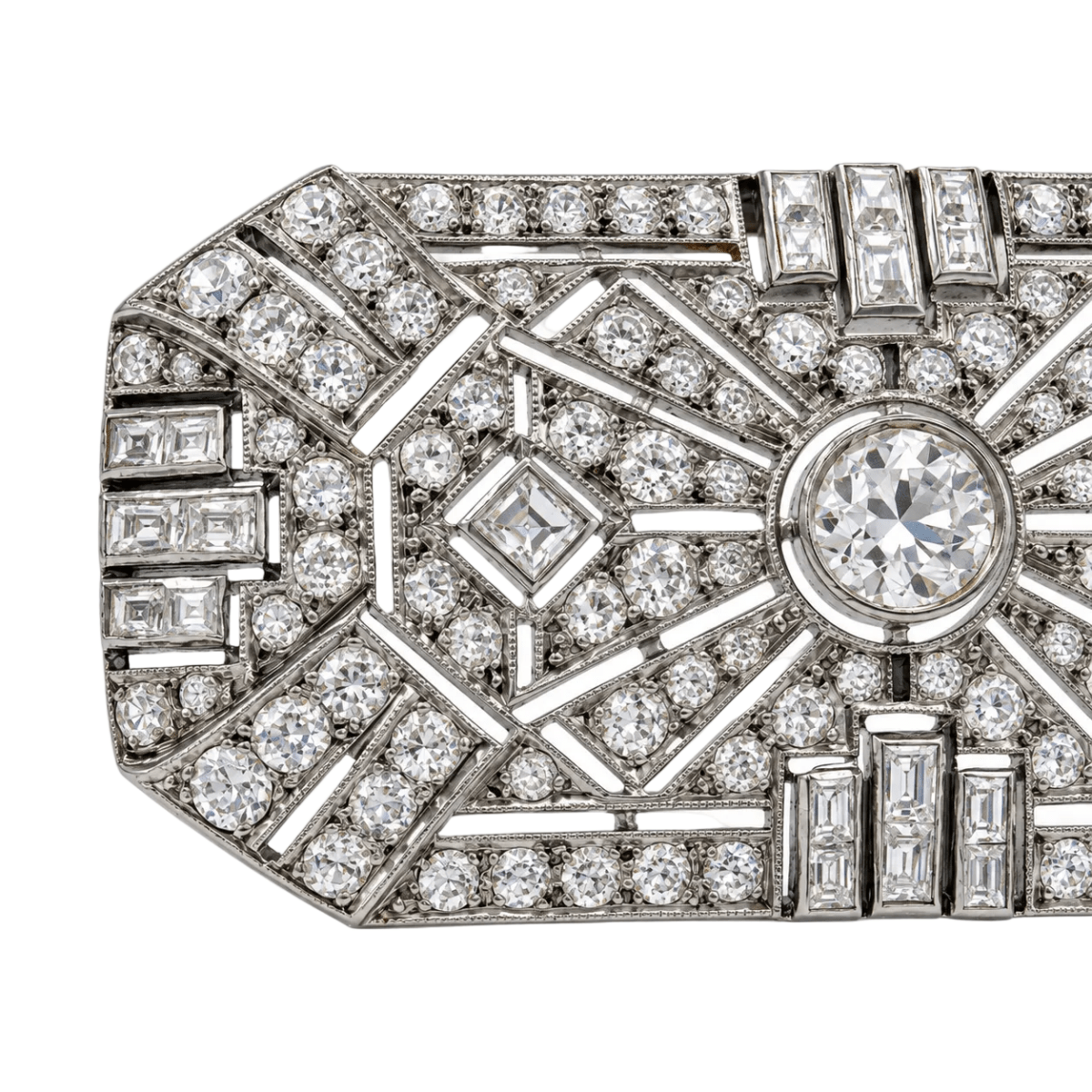 Broche Épingle en platine et diamants - Castafiore