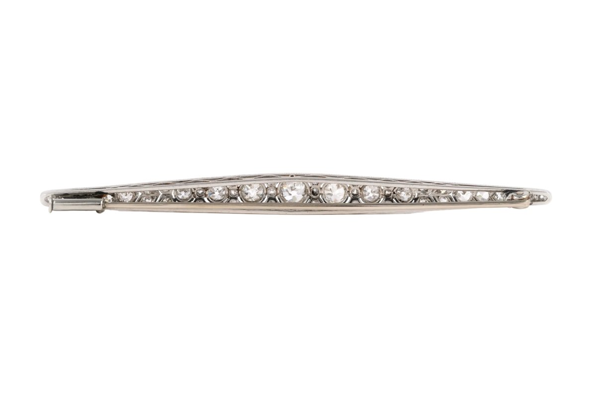 Broche Épingle en platine et diamants - Castafiore