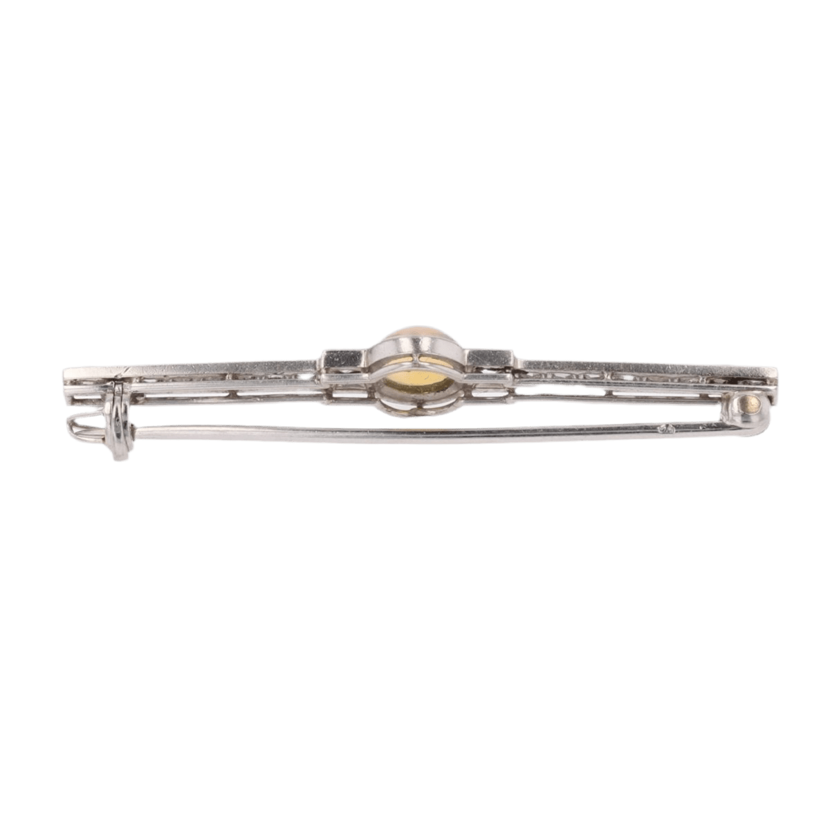 Broche Épingle en platine, opale et diamants - Castafiore