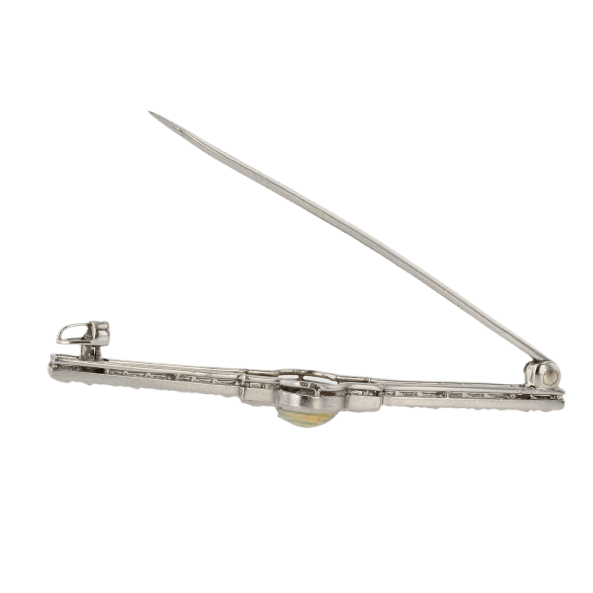 Broche Épingle en platine, opale et diamants - Castafiore