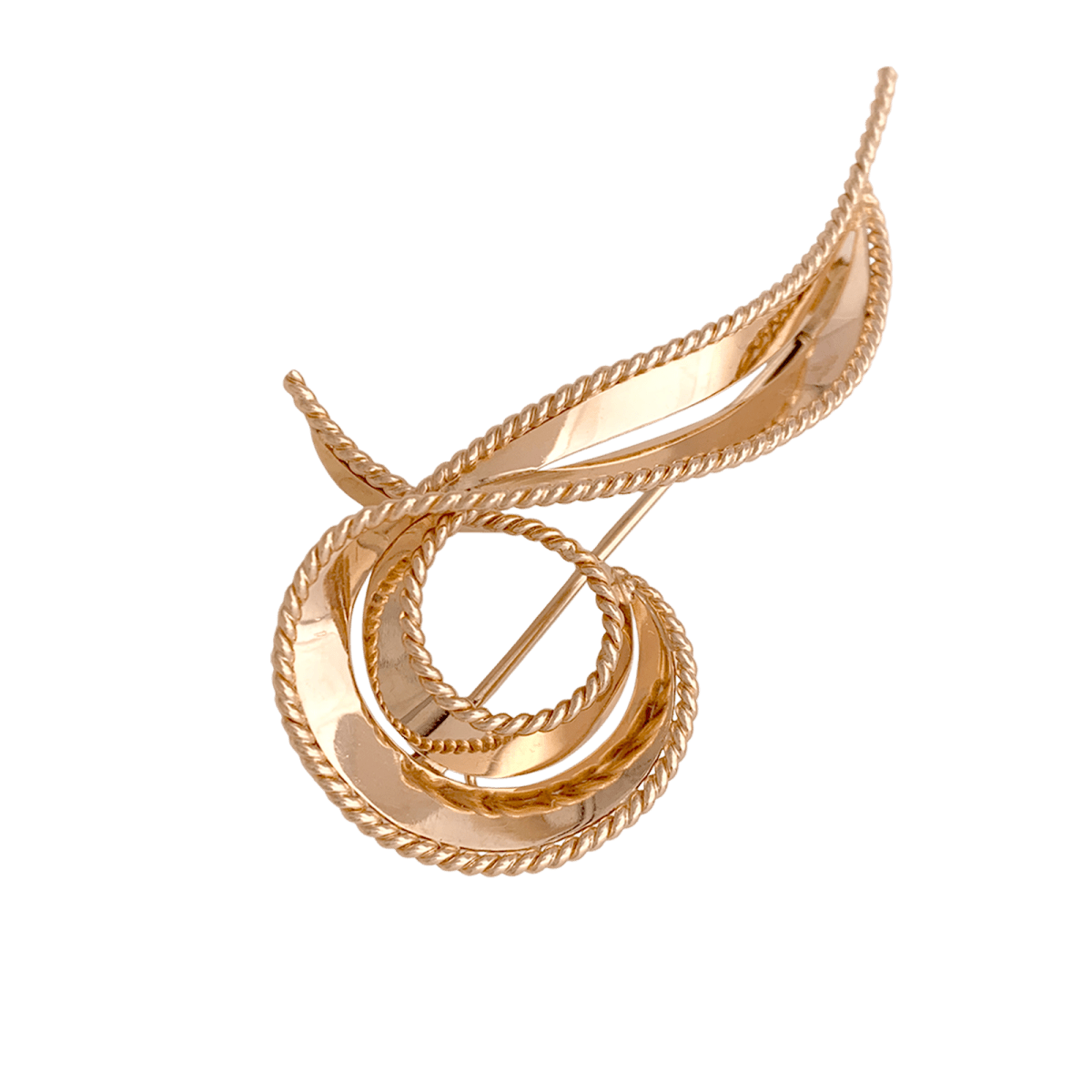 Broche Épingle "Volute" en or rose - Castafiore