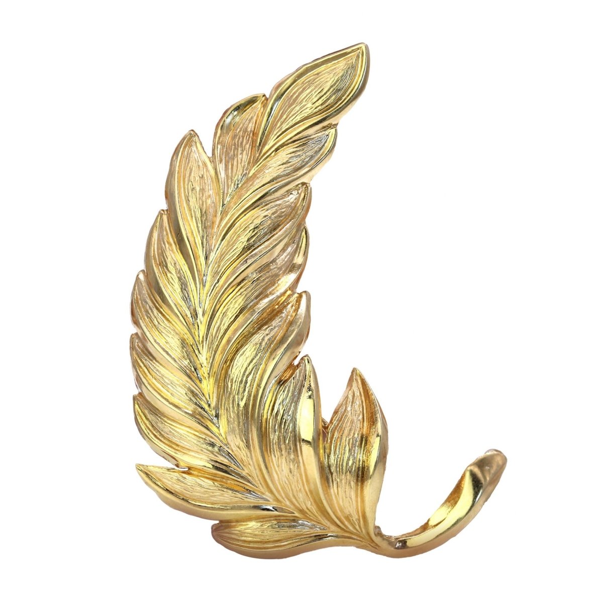 Broche feuille en or jaune - Castafiore