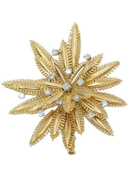 BROCHE FLEUR DIAMANTS - Castafiore