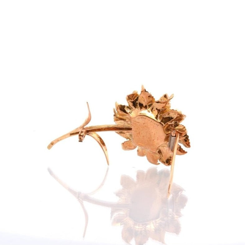 Broche fleur Hermès en or 18k - Castafiore