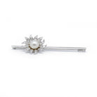 Broche fleur - Or, platine, perle et diamants - Castafiore