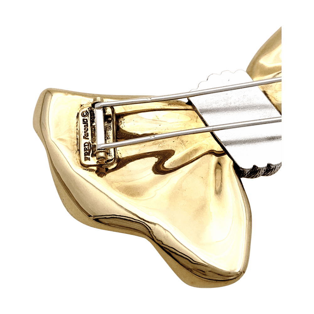Broche FRED en or jaune et acier - Castafiore
