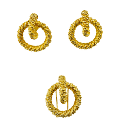 Broche HERMÈS en or jaune torsadé - Castafiore