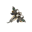 Broche Libellule XIXe - Or et argent - Castafiore