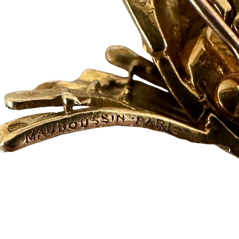 Broche MAUBOUSSIN en or jaune et en émail - Castafiore