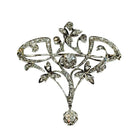 Broche Napoléon III or blanc et diamants - Castafiore