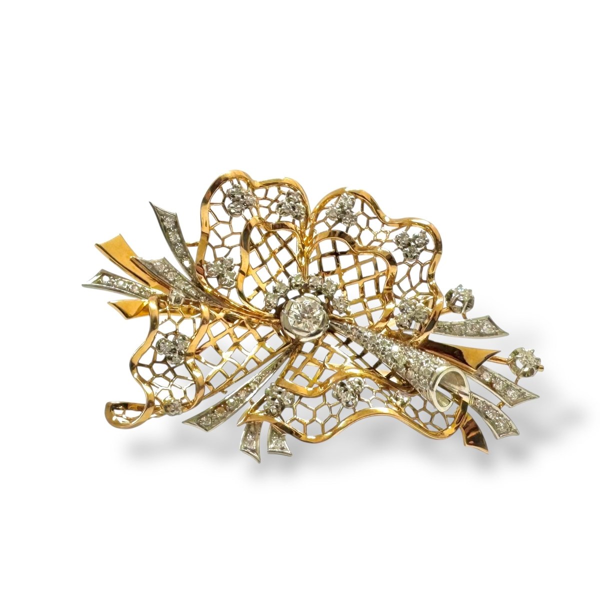 Broche noeud dentelle - Castafiore