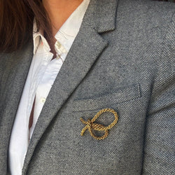 Broche "Noeud" en or jaune - Castafiore