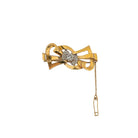 Broche Noeud en or jaune et diamants - Castafiore