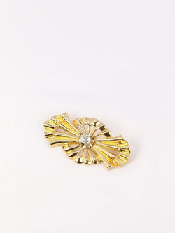 Broche noeud vintage en or et diamant Old mine Cut - Castafiore