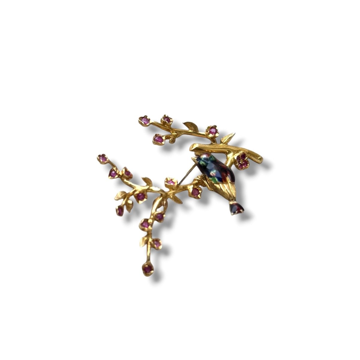 Broche oiseau dans un cerisier - Castafiore
